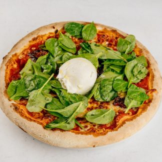 Pizza Burrata - mlada špinača